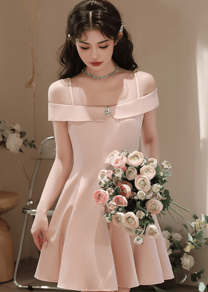 ビジューアクセントオフショルフレアドレス - Vera Lumina