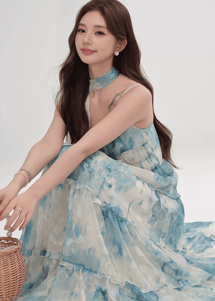 フローラルティアードキャミマキシドレス - Vera Lumina