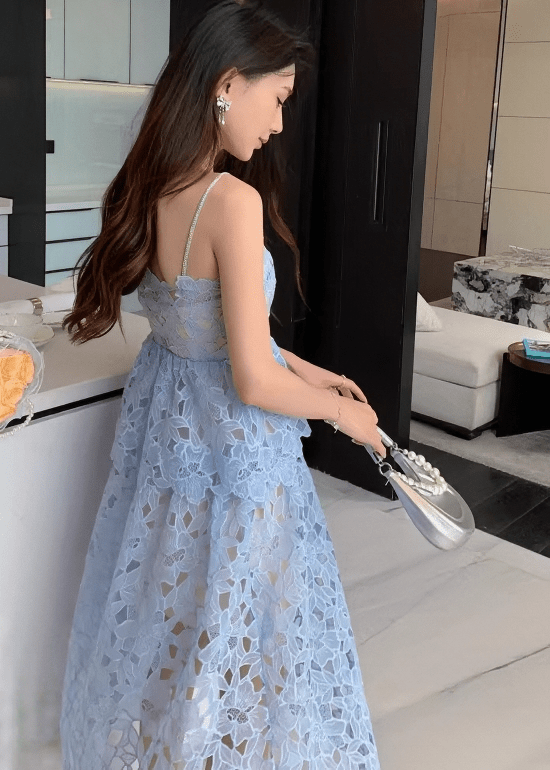 フラワーパッチティアードキャミドレス - Vera Lumina