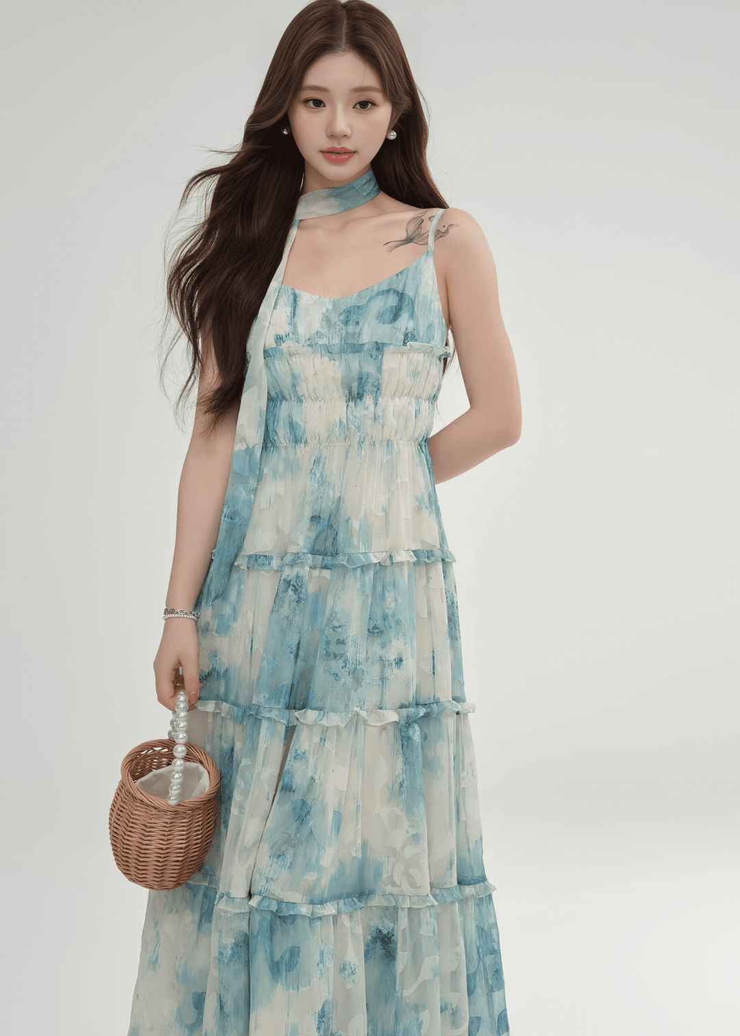 フローラルティアードキャミマキシドレス - Vera Lumina