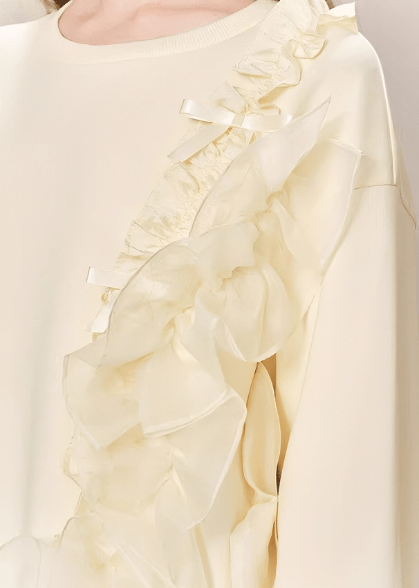 アシンメトリーフリルパネルプルオーバー - Vera Lumina