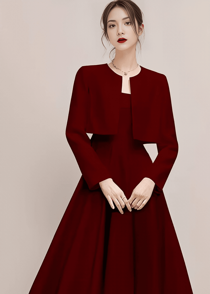 ノーカラーショートボレロジャケット - Vera Lumina