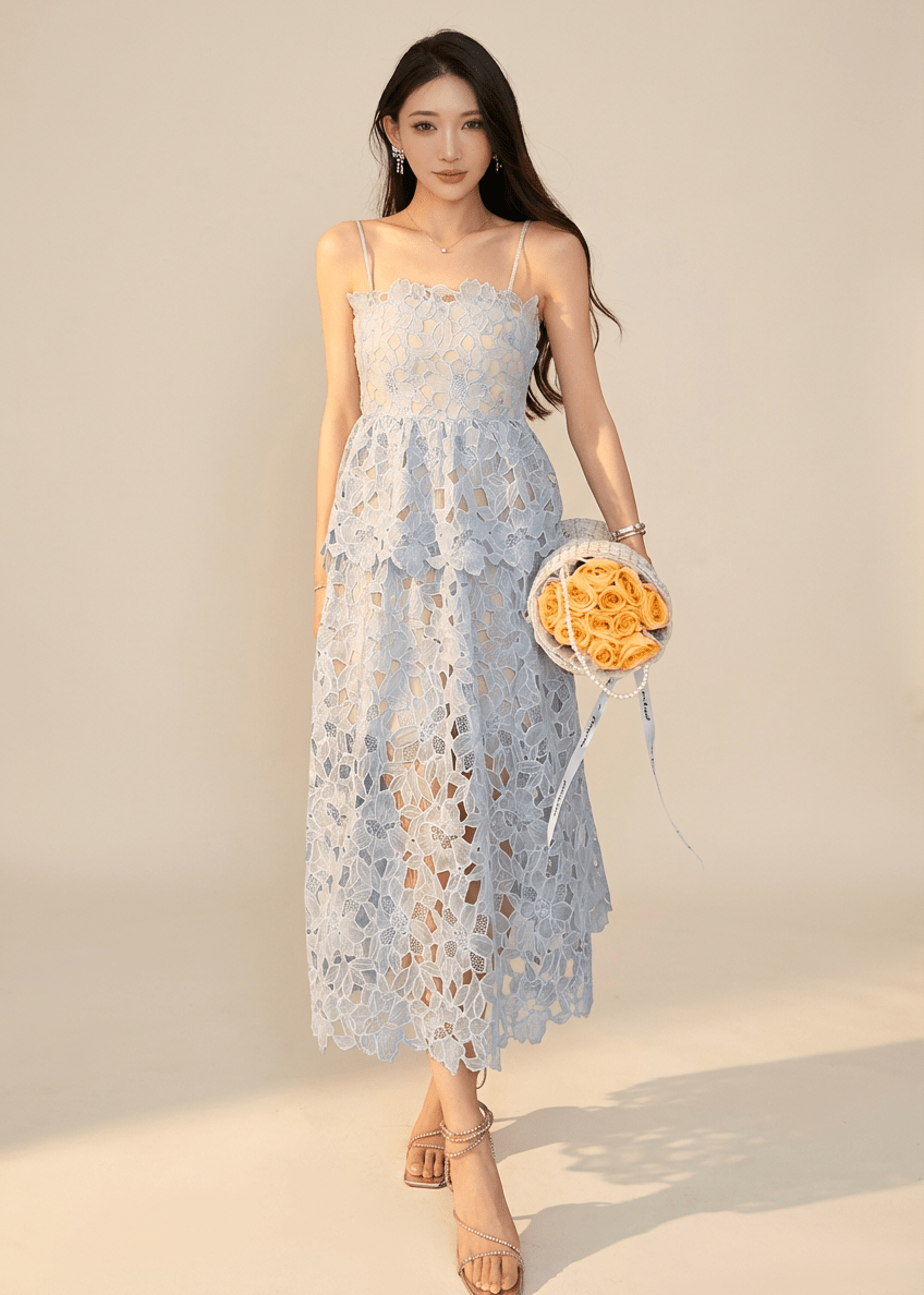 フラワーパッチティアードキャミドレス - Vera Lumina