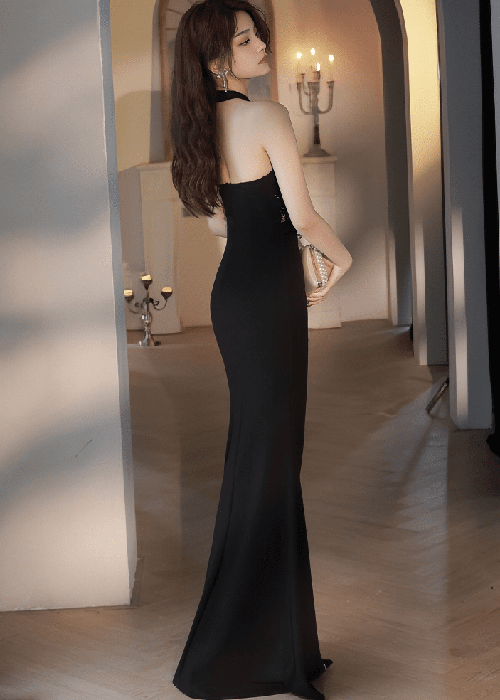 クロスストラップレースマーメイドドレス - Vera Lumina