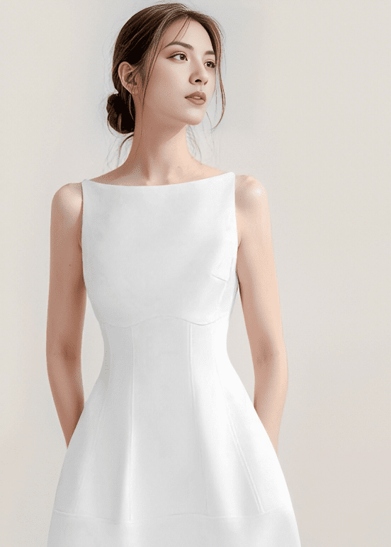 クラシックノースリーブフレアワンピース - Vera Lumina