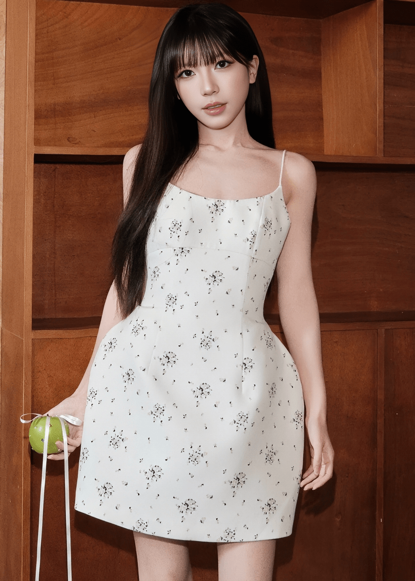 フラワープリントキャミソールミニドレス - Vera Lumina