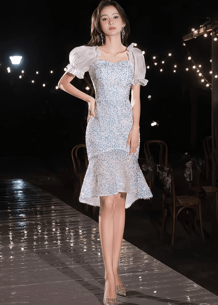 グリッタースパンコールフレアドレス - Vera Lumina