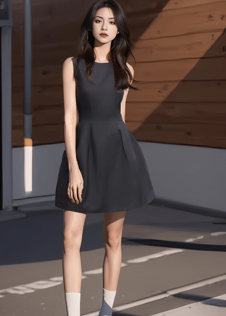 フィットフレアノースリーブドレス - Vera Lumina