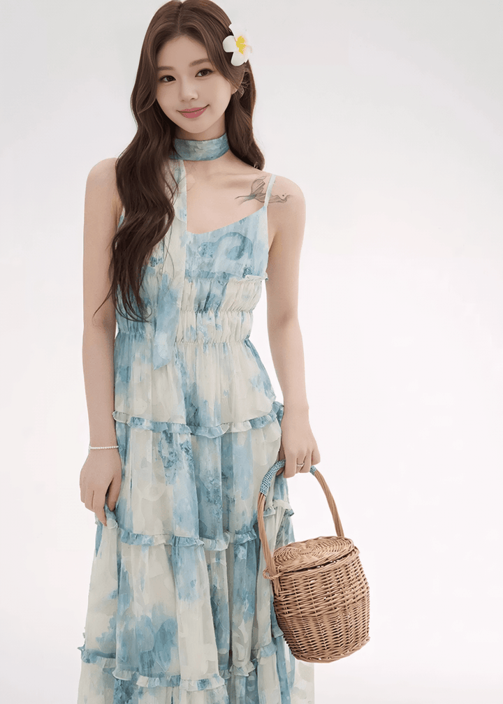 フローラルティアードキャミマキシドレス - Vera Lumina