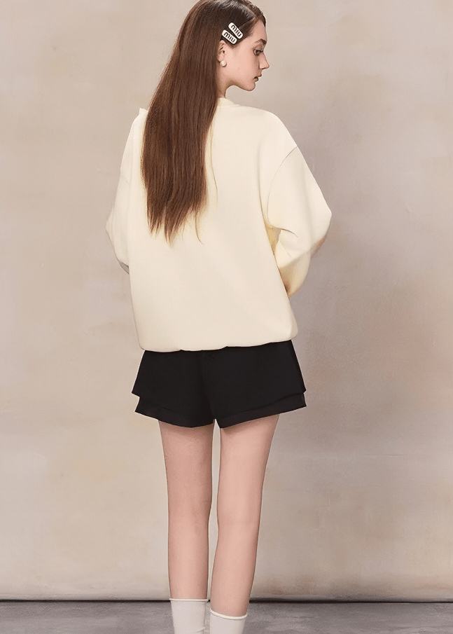 アシンメトリーフリルパネルプルオーバー - Vera Lumina