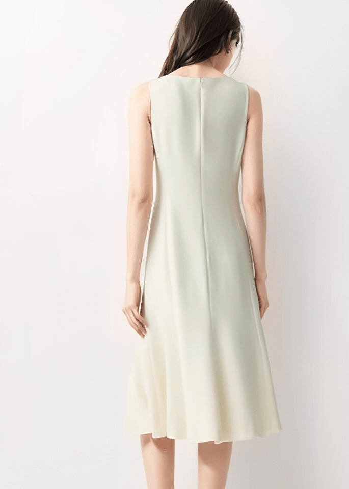 ボートネックマーメイドノースリーブワンピース - Vera Lumina