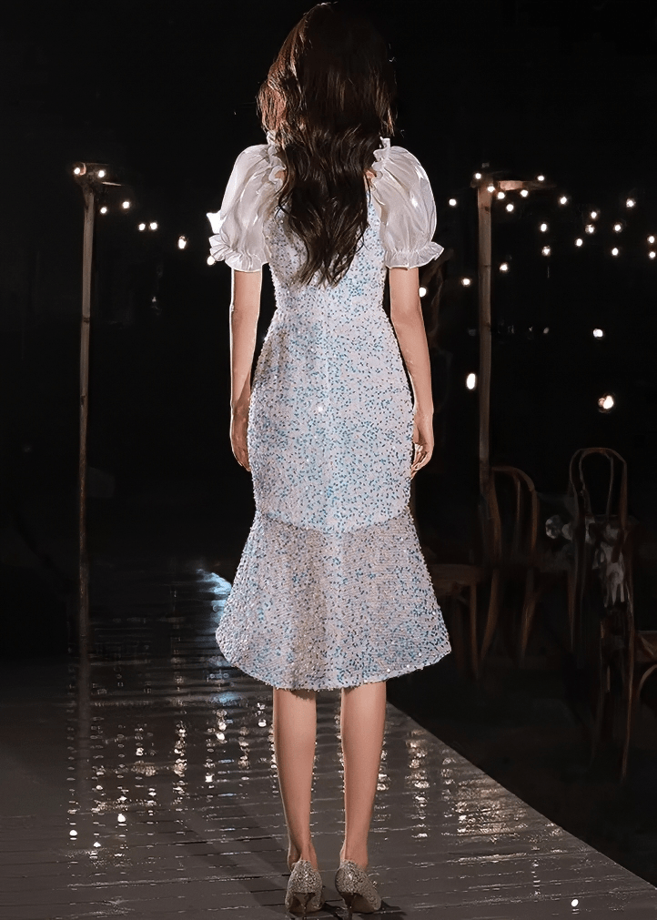 グリッタースパンコールフレアドレス - Vera Lumina