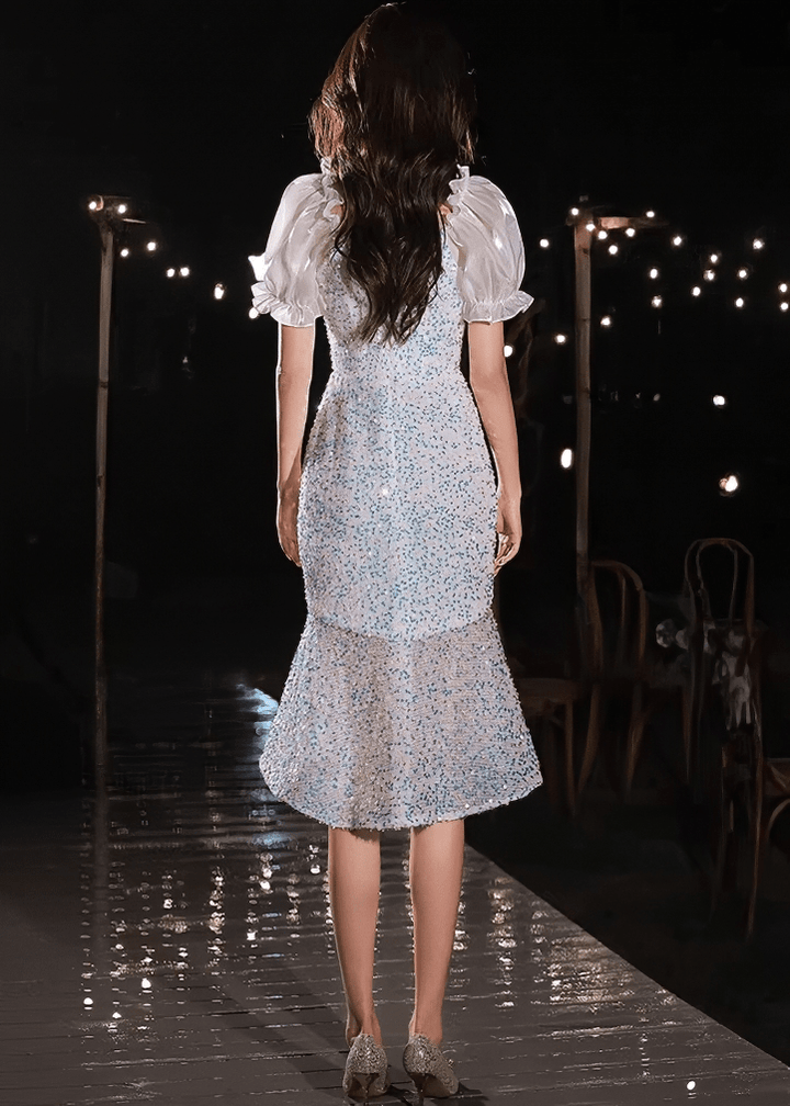 グリッタースパンコールフレアドレス - Vera Lumina