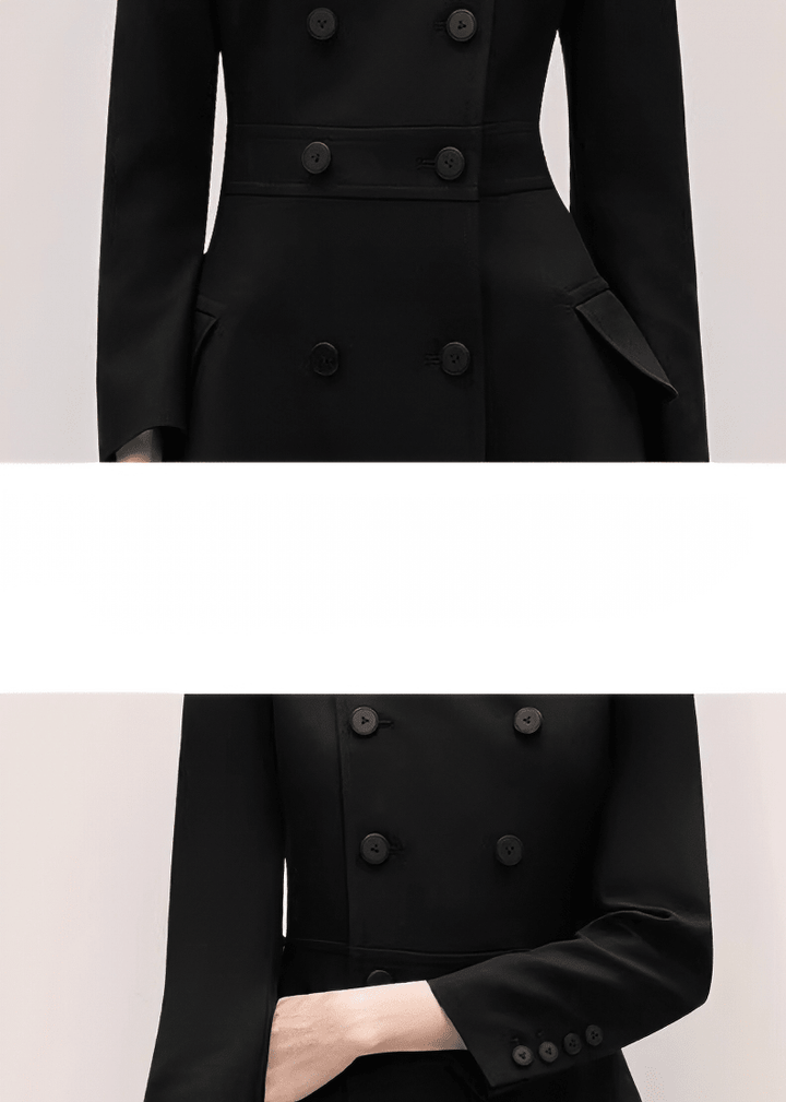 ダブルブレストフレアミディドレス - Vera Lumina