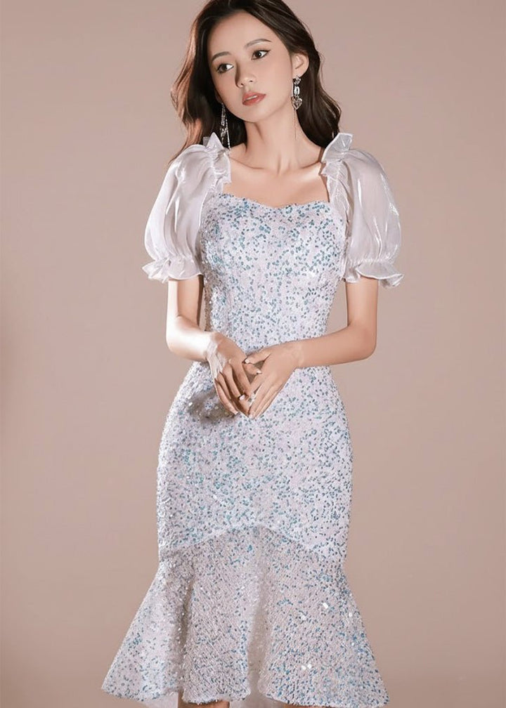 グリッタースパンコールフレアドレス - Vera Lumina