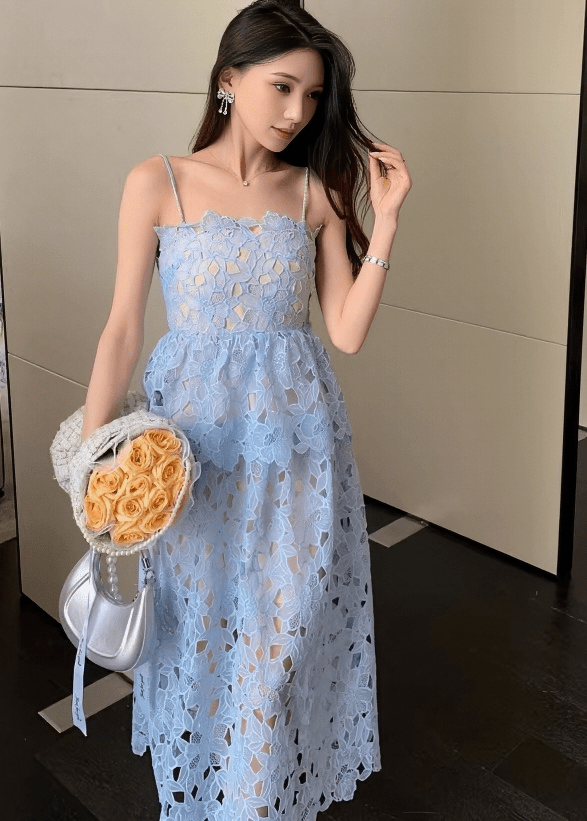 フラワーパッチティアードキャミドレス - Vera Lumina