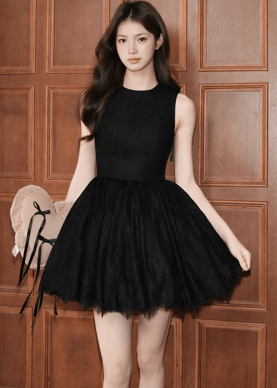 ヴィンテージレースフレアドレス - Vera Lumina