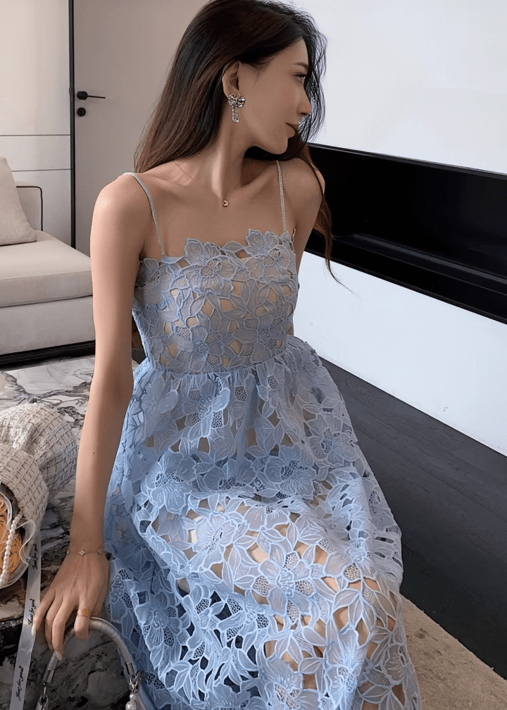 フラワーパッチティアードキャミドレス - Vera Lumina