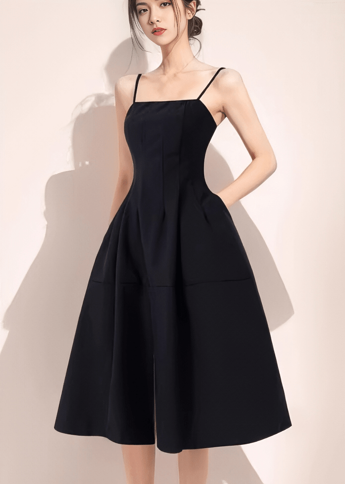 キャミソールフロントスリットフレアドレス - Vera Lumina