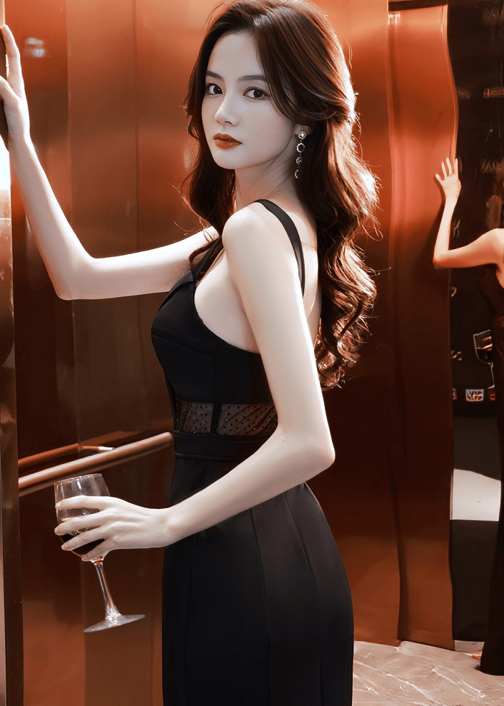 ドットチュールマーメイドスリットドレス - Vera Lumina