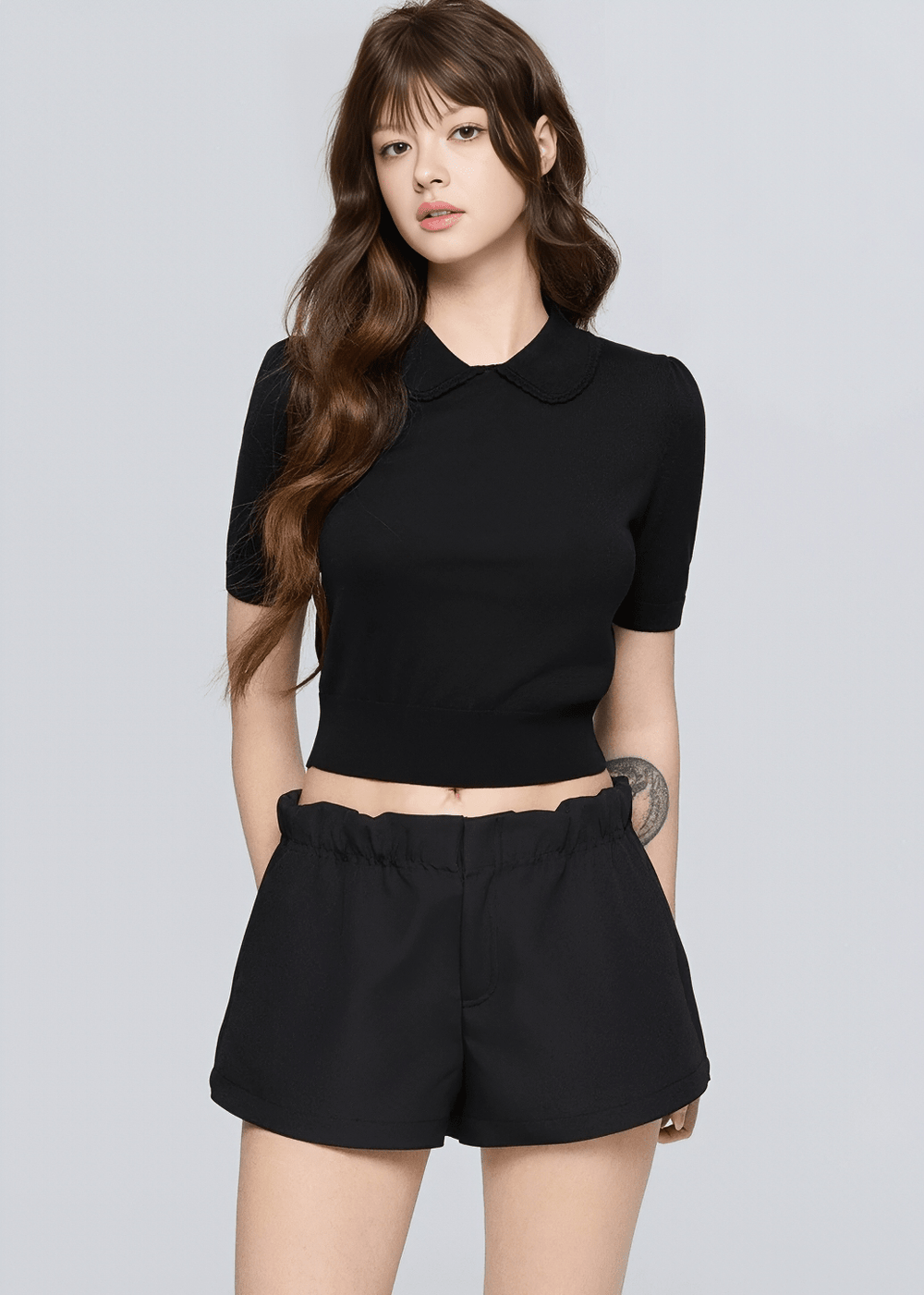 ウエストギャザーエレガントショートパンツ - Vera Lumina