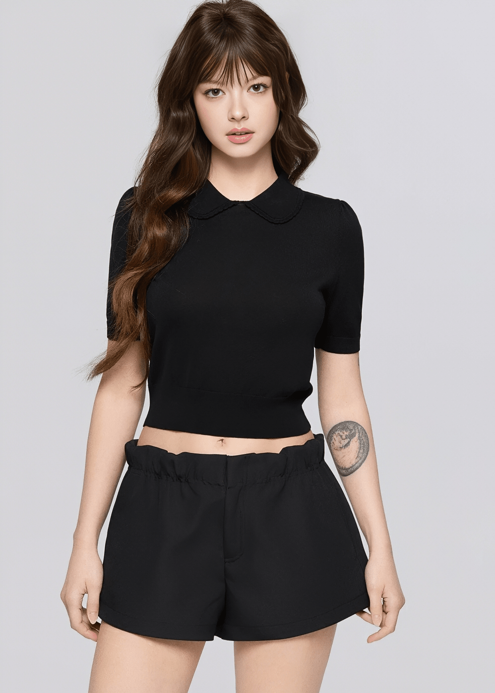 ウエストギャザーエレガントショートパンツ - Vera Lumina