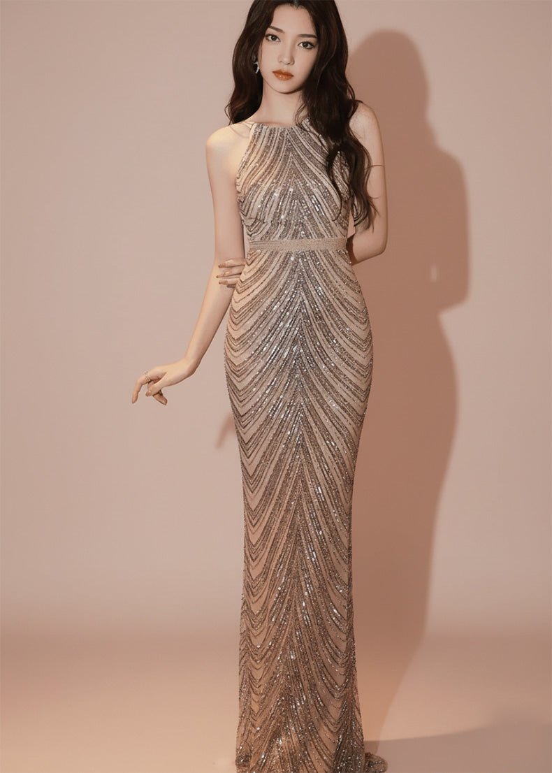 ドットチュールクロスマーメイドドレス - Vera Lumina