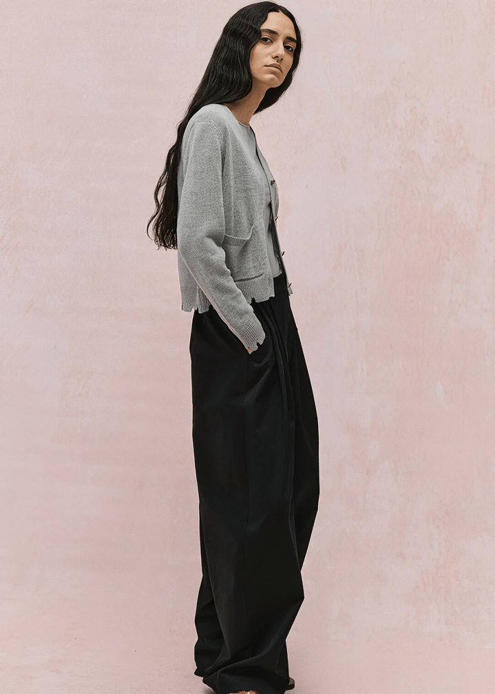 RAVAGED HEM CARDIGAN - Vera Lumina