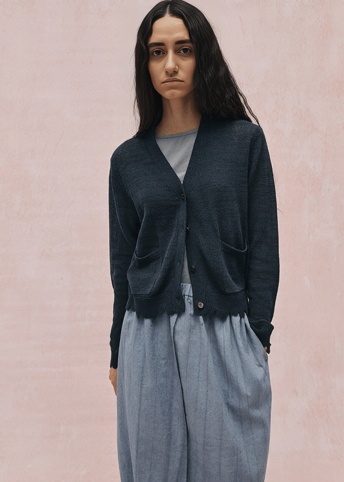 RAVAGED HEM CARDIGAN - Vera Lumina