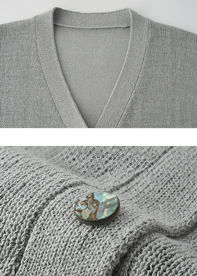 RAVAGED HEM CARDIGAN - Vera Lumina