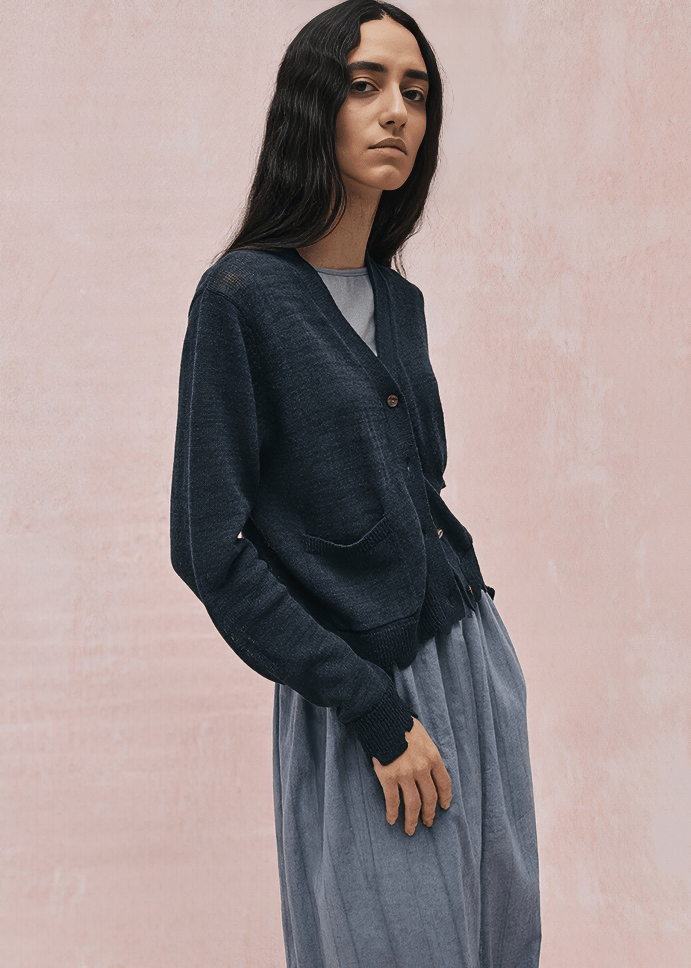 RAVAGED HEM CARDIGAN - Vera Lumina