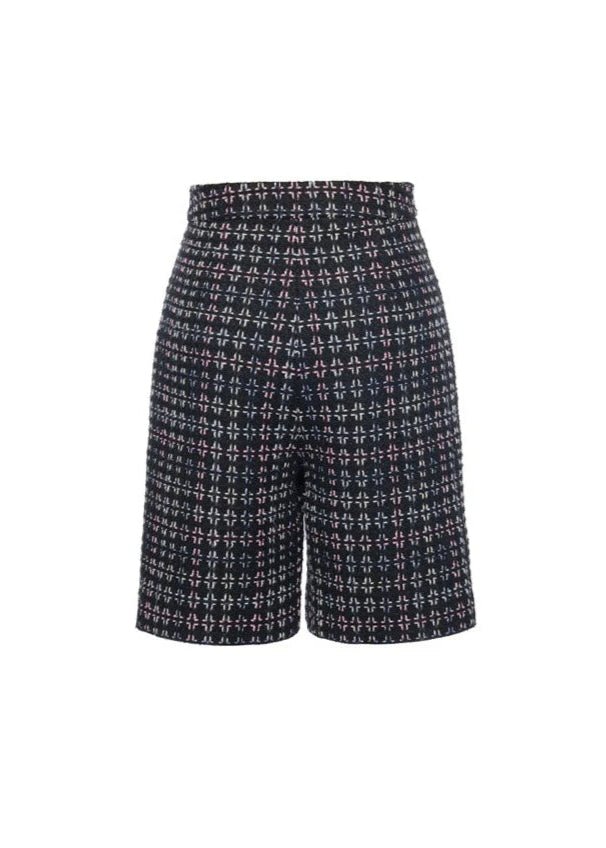 rebellious high - waisted plaid tweed skirt - Vera Lumina