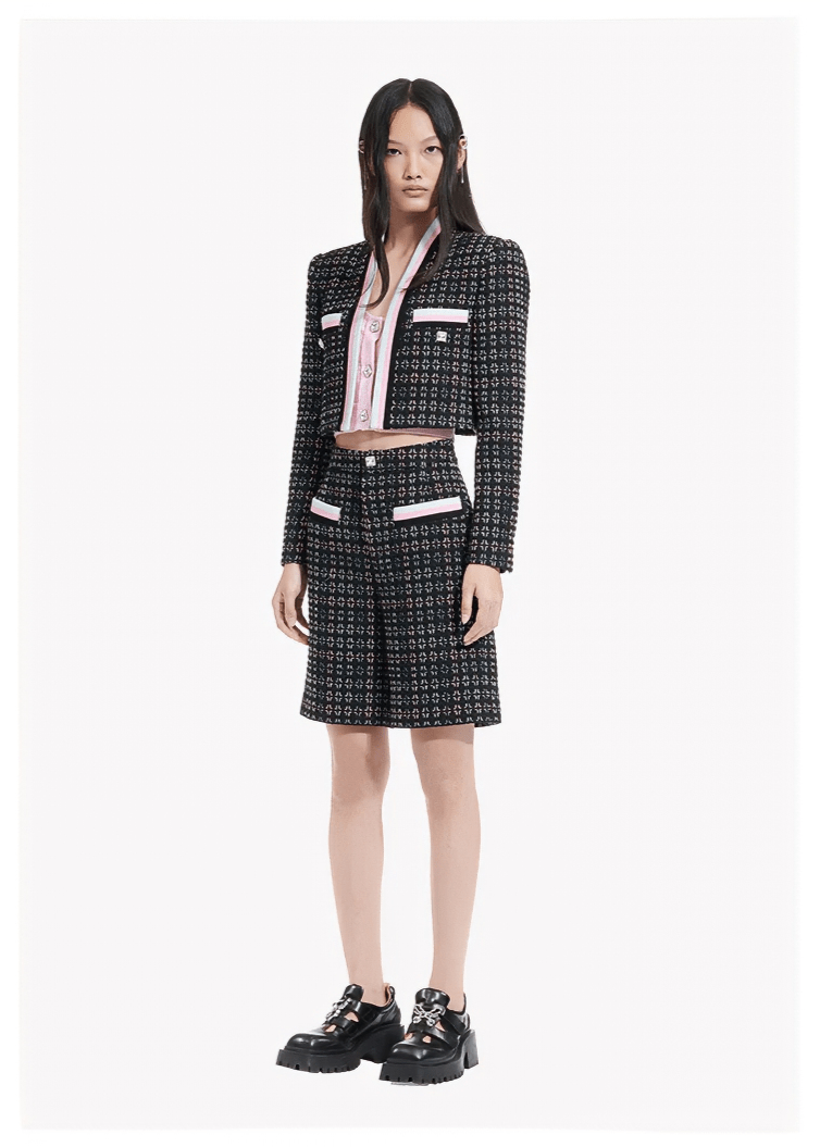 rebellious short tweed jacket - Vera Lumina