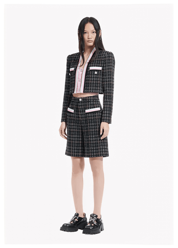 rebellious short tweed jacket - Vera Lumina