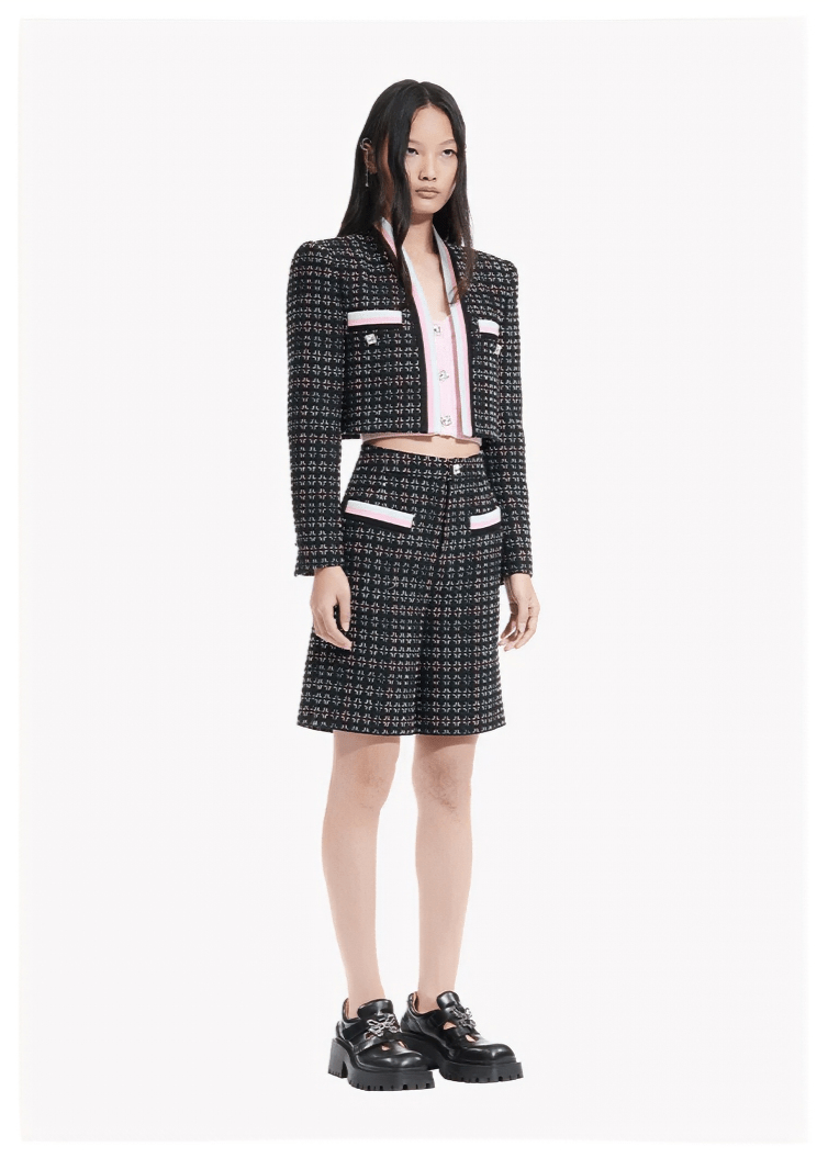 rebellious short tweed jacket - Vera Lumina