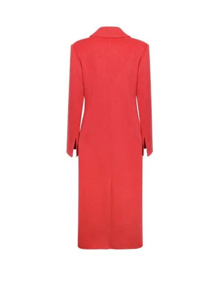 red slim flower wool coat - Vera Lumina