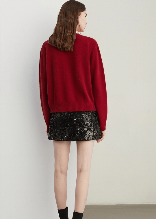 REGENCY PEARL COLLAR CARDIGAN - Vera Lumina