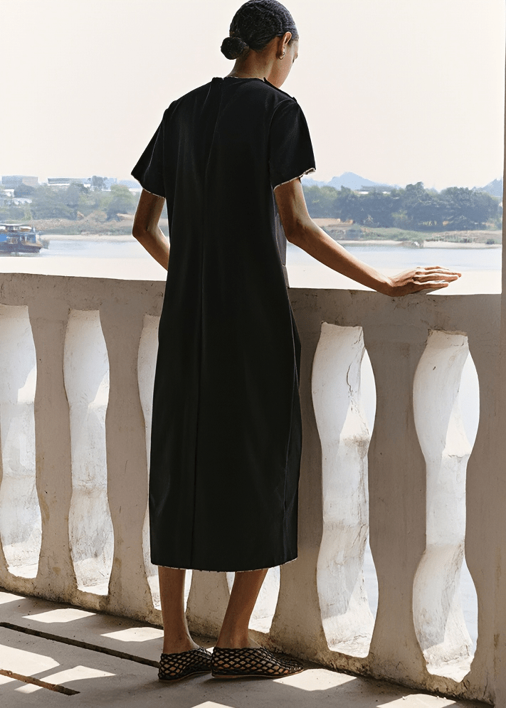 RELAXED MIDI T - SHIRT DRESS - Vera Lumina