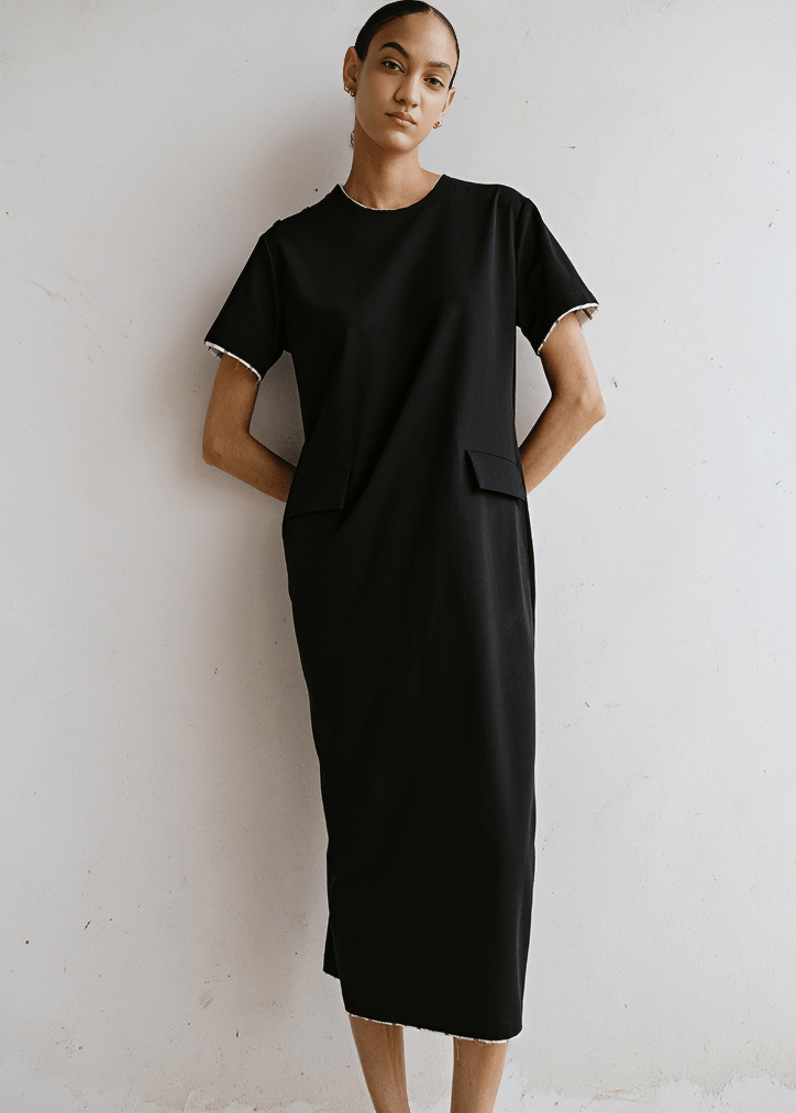 RELAXED MIDI T - SHIRT DRESS - Vera Lumina