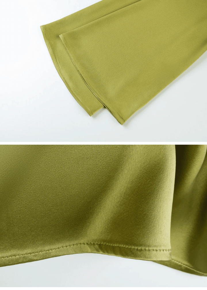 Retro green asymmetry shirt tops - Vera Lumina