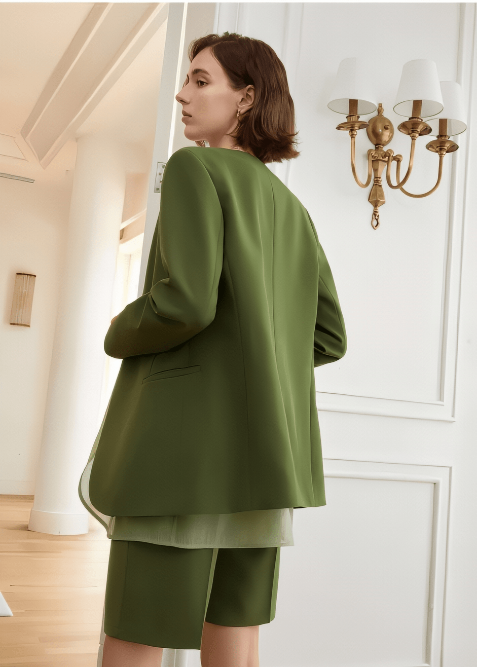 retro green drape jacket - Vera Lumina
