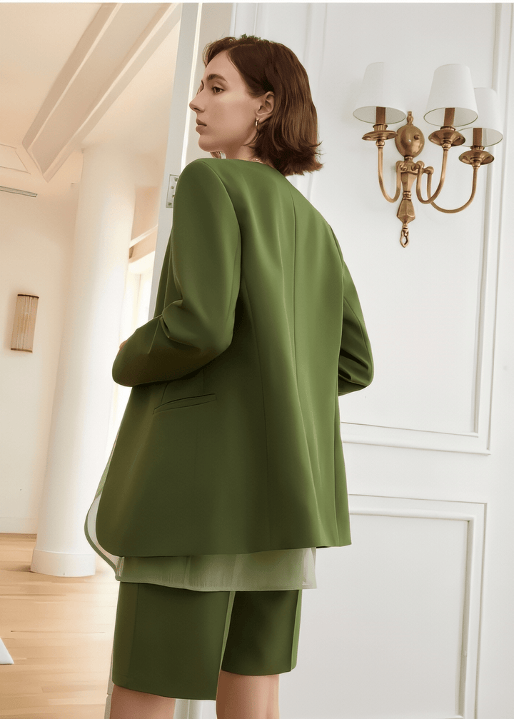 retro green drape jacket - Vera Lumina