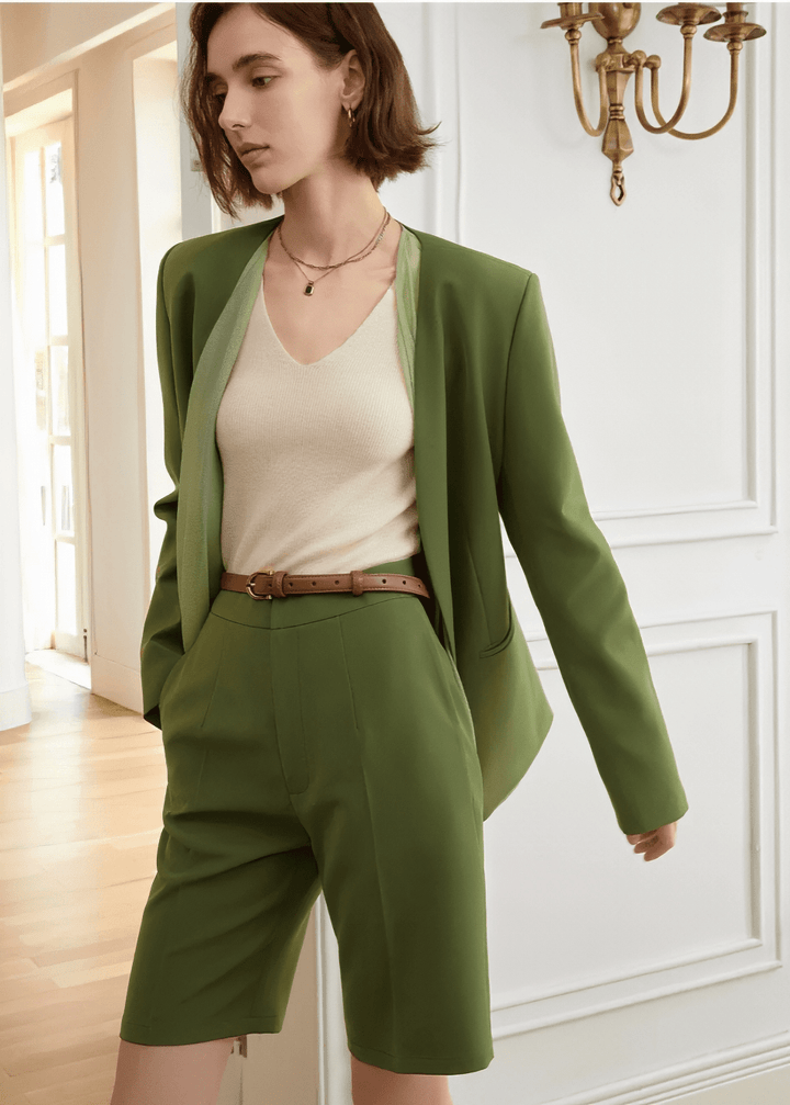 retro green drape jacket - Vera Lumina