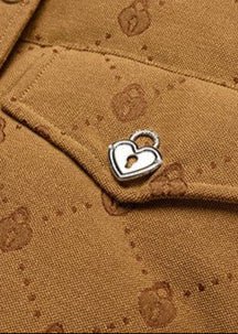 retro jacquard high - neck short down coat - Vera Lumina