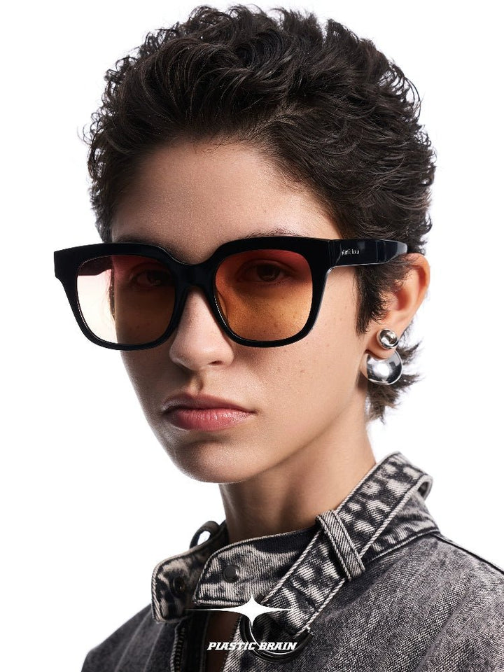 Retro large frame sunglasses - Vera Lumina