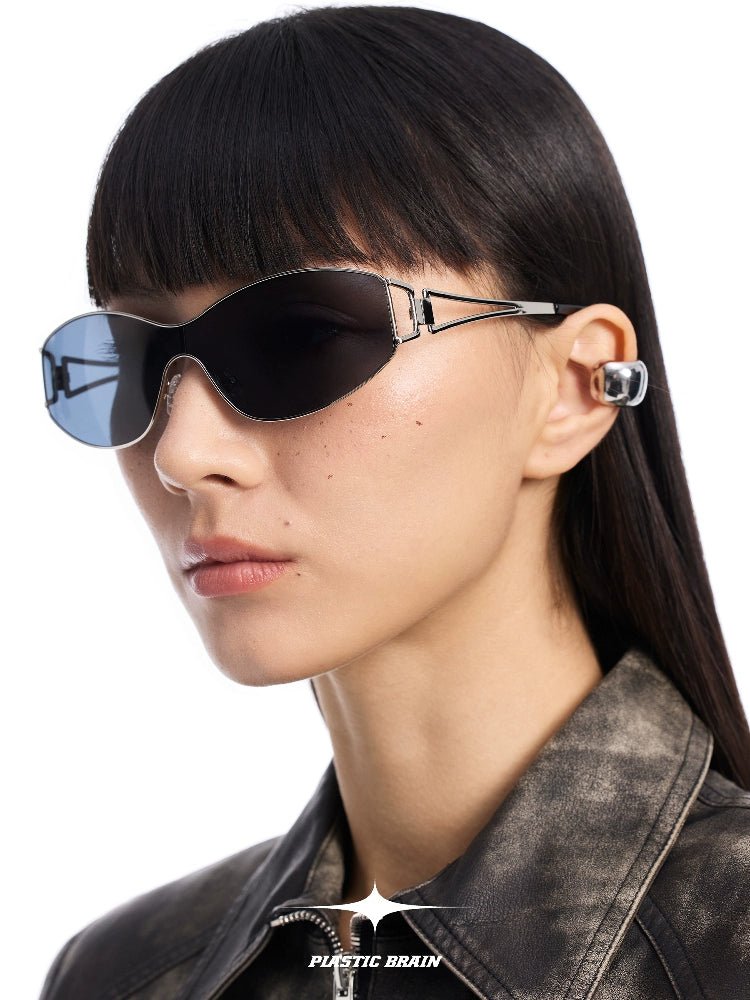 Retro metal fashionable sunglasses - Vera Lumina