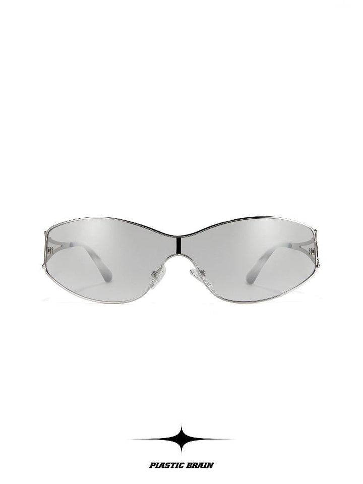 Retro metal fashionable sunglasses - Vera Lumina