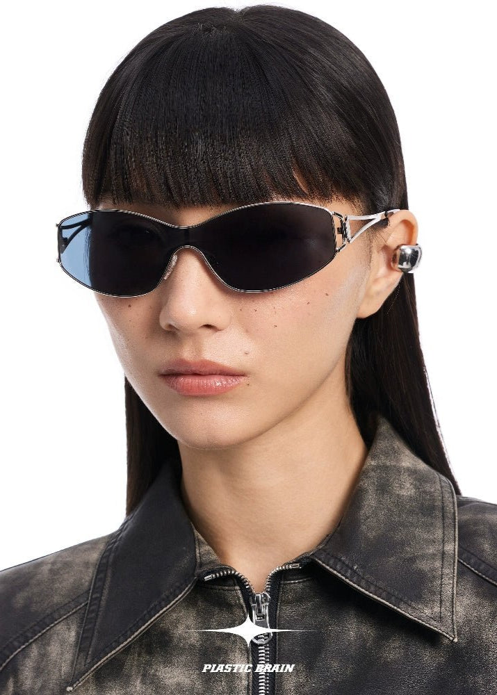 Retro metal fashionable sunglasses - Vera Lumina