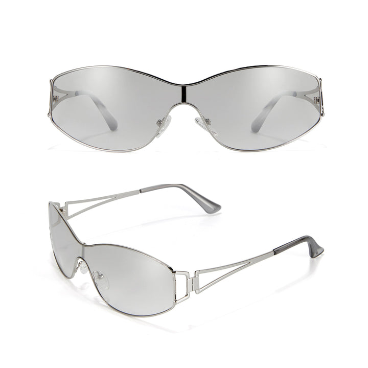 Retro metal fashionable sunglasses - Vera Lumina