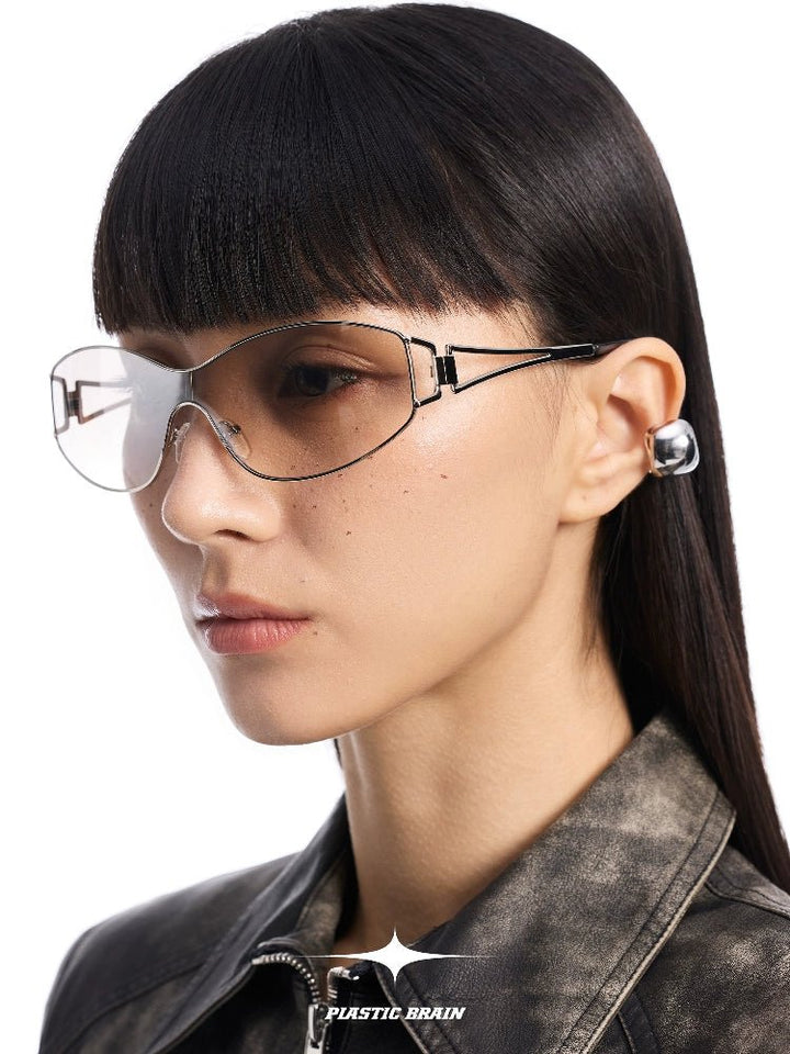 Retro metal fashionable sunglasses - Vera Lumina